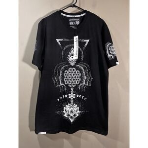 Glenn Thomson x Rage Nation Evoluminate Mens Black Graphic T Shirt NWT